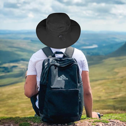 Sun Hat for Men/Women, UPF 50+ Fishing Hat,Waterproof Wide Brim Bucket Hat Foldable Boonie Hat for Hiking Garden Safari Beach