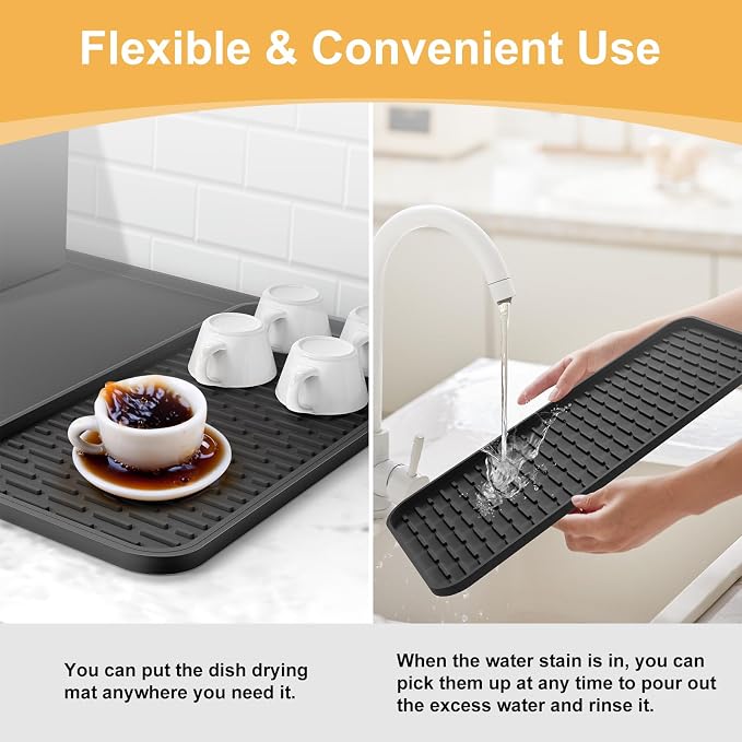 Silicone Coffee Mat, Coffee Bar Accessories Fit Under Coffee Maker Coffee - Image 5
