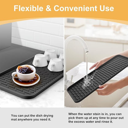 Silicone Coffee Mat, Coffee Bar Accessories Fit Under Coffee Maker Coffee - Image 5