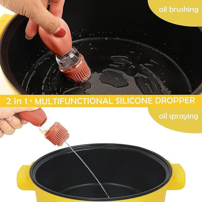 Oil Dispenser with Brush-2 Pack 7oz/200ML 2 IN 1 Glass Cooking Oil Dispenser - Image 5