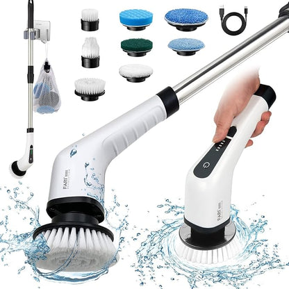 Electric Spin Scrubber, FARI Shower Cleaning Brush by FocusonMakingHouseworkEasy