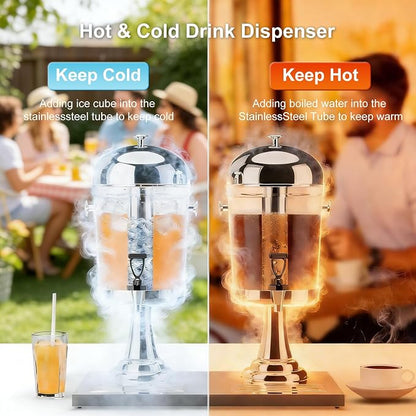 2.2 Gallon Iced Beverage Drink Dispenser, Stainless Steel Water Jar - Image 4