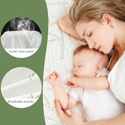 Full Size Mattress Protector Waterproof Mattress Pad Washable Bamboo Rayon - Image 4