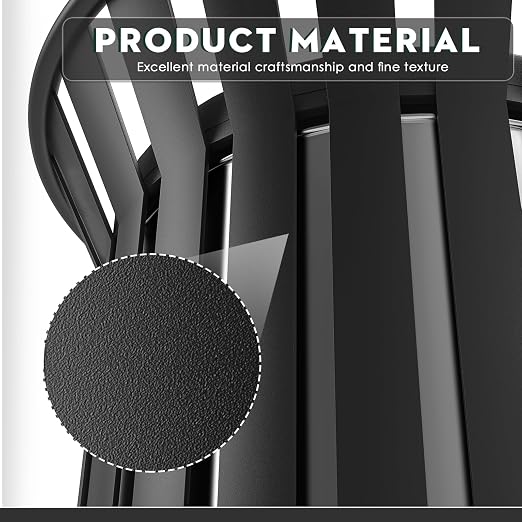 8Gallon Round Large Outdoor Trash Can, Heavy Duty Metal Slatted Garbage Can - Image 2