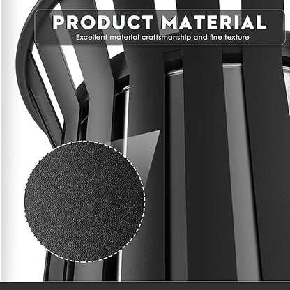 Round Heavy Duty Outdoor Trash Can, Large Metal Slatted Garbage Can - Image 3