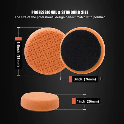SPTA Orange Light Cut Pad, Buffing Polishing Pads, Polishing and Waxing -FPTSS3O - Image 2