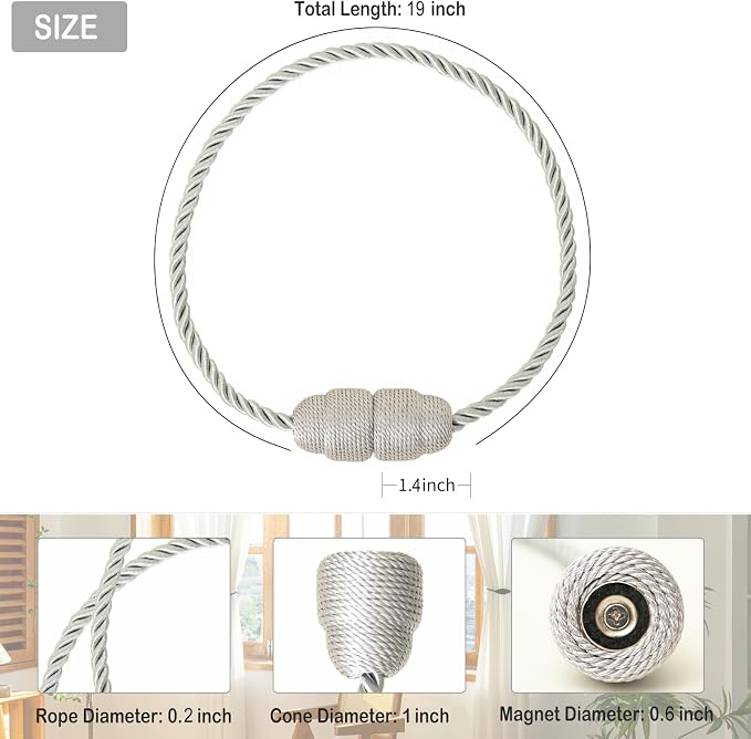 Magnetic Curtain Tiebacks - Image 2