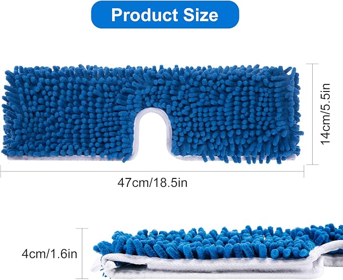 4 Pack Chenille Mop Heads Replacements Compatible - Image 3