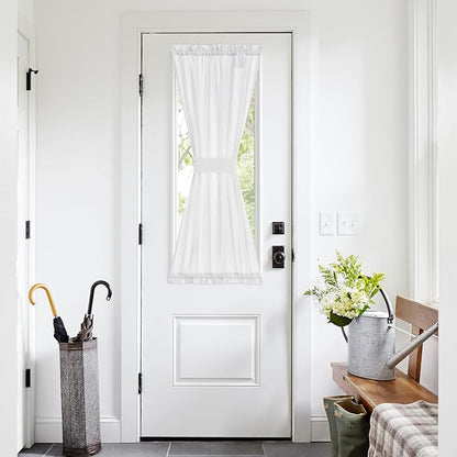 NICETOWN Sheer Door Curtain for Windows, Light Filgtering French Door Curtain by NICETOWN
