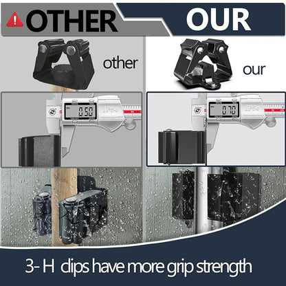 3-H Stainless Steel Broom Holder Wall Mount 50-Pack- Heavy Duty Mop Organizer - Image 2