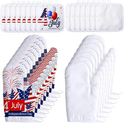 Patelai 30 Pieces Blank Sublimation Oven Mitts Set Include Blank Sublimation by Patelai