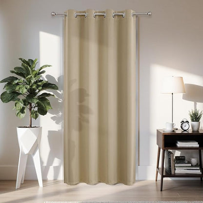 Joydeco Blackout Door Curtain for Doorway Privacy 90 Inches Long, Grommet by JOYDECO