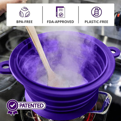 L.I.Q Silicone Splatter Guard – Fits 10 and 12 Inch Pots – Microwave Safe and - Image 7