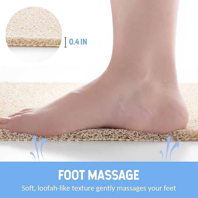 Non-Slip Bathtub Mat, Anti Slip Shower Mat, Fast Drying Bathtub Mats, Foot - Image 5
