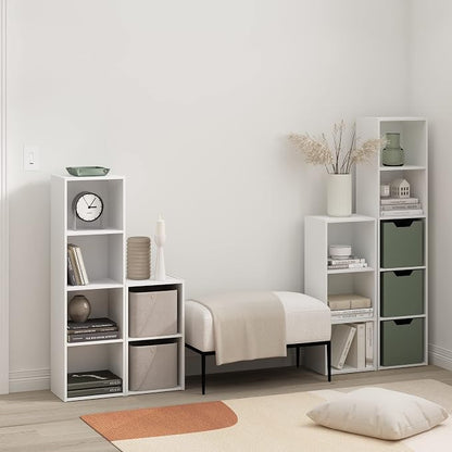 Furinno PASIR Book Shelf, 4-Tier Modern Bookshelf, Open Shelves Bookcase 9 x 12 - Image 2
