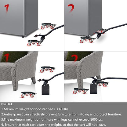 Furniture-Dolly-Furniture-Movers with-5-Wheels, Furniture Sliders Lifters Tool - Image 5