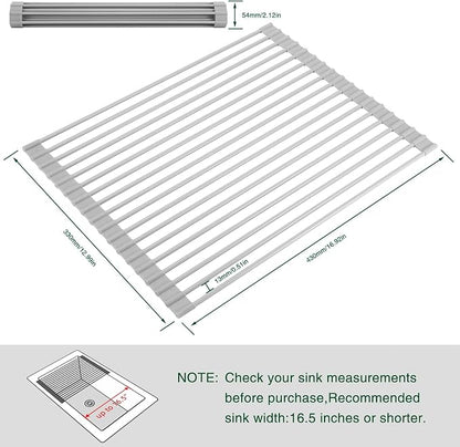 HANZENMA Roll Up Dish Drying Rack Over The Sink Kitchen Roll Up Sink Drying - Image 2