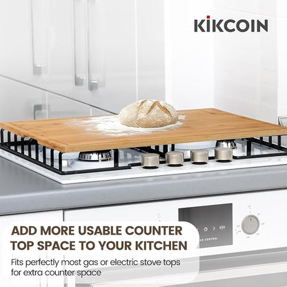 Kikcoin Bamboo Cutting Boards for Kitchen, 3XLarge Wood Cutting Board - Image 7