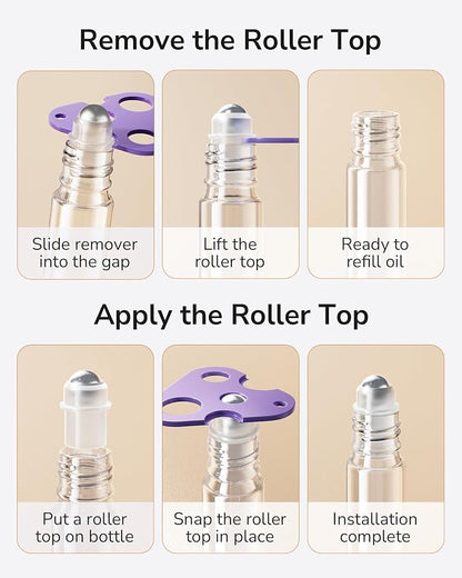 ULG 24-Pack Essential Oil Roller Bottles 10ml, Empty Bottles - Image 4