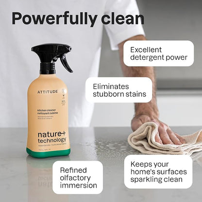 ATTITUDE Kitchen Cleaner Spray, Natural Origin Ingredients, EWG Verified - Image 3