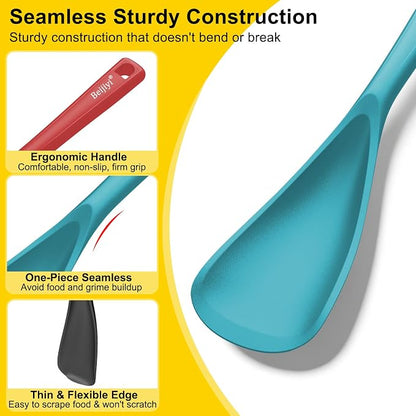 Beijiyi 3 Pack Silicone Spatula Spoon, 12.6 In, BPA-Free Seamless Design - Image 3