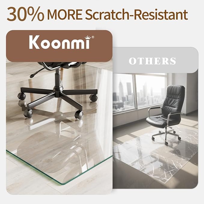 Koonmi Tempered Glass Chair Mat 40"x48" - Image 2