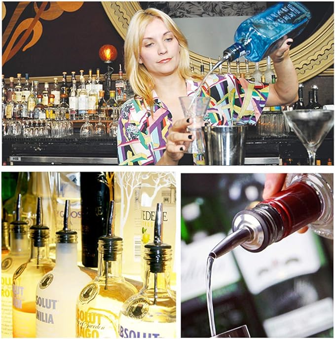 2PCS Stainless Steel Pourers, Speed Liquor Bottle Pourer, Olive Oil and Vinegar - Image 6
