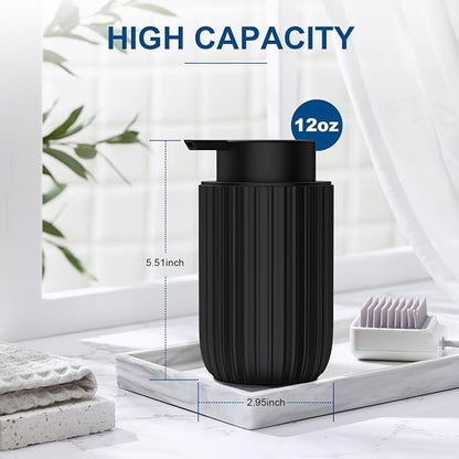 Ceramic Foaming Soap Dispenser, 12 oz Bathroom Foam Hand Soap Dispenser - Image 6