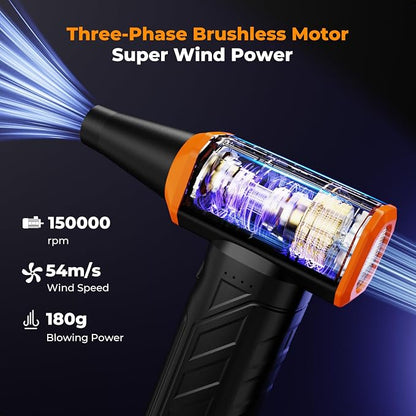 K&F CONCEPT Long-Lasting Compressed Air Duster, 8000mAh-150min Endurance| - Image 3