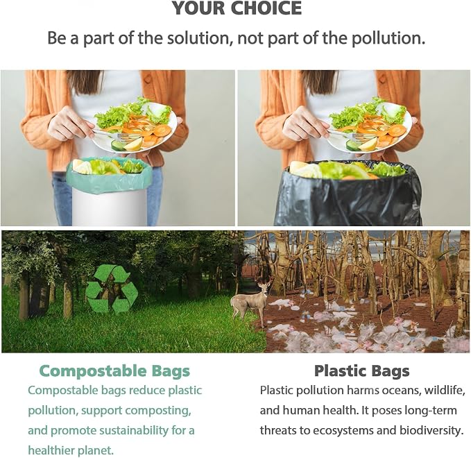 1.2 Gallon Small Trash Bags Garbage Bags, AYOTEE Mini Compostable Strong - Image 3