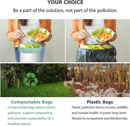 1.2 Gallon Small Trash Bags Garbage Bags, AYOTEE Mini Compostable Strong - Image 3