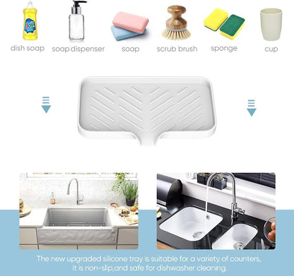 Kitchen Soap Tray, Kitchen Sink Tray Sponge Tray Kitchen Sponge Holder Self - Image 3
