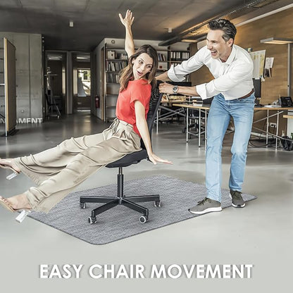 Kuyal Office Chair Mat for Hardwood Floor, Anti Slip, Non-Curve Computer Chair - Image 6