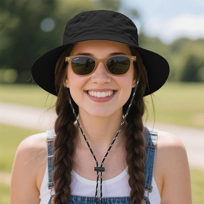 Durio Waterproof Bucket Hats for Woman UPF 50+ Sun Hat UV Protection Packable Rain Hats for Women Lightweight Hiking Hat