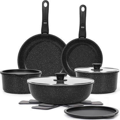 SODAY 15Pcs Pots and Pans Set Non Stick, Cookware Sets by SODAY