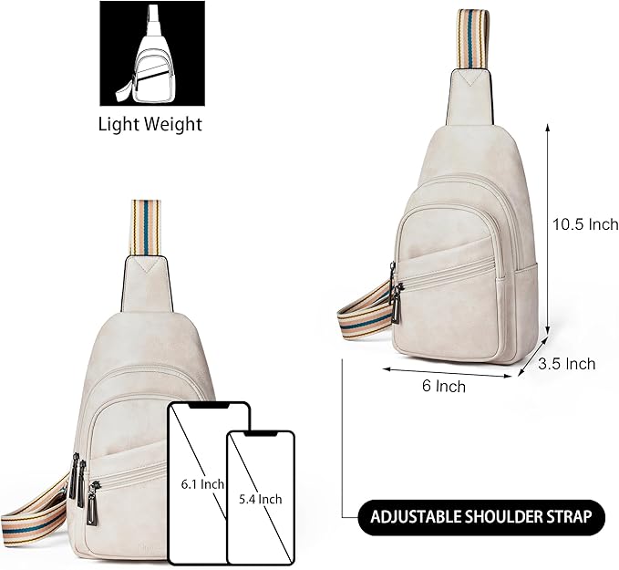 Sling Bag Crossbody Bags for Women Small Cross Body Bag Fanny Packs Chest Sling Purse for Daily Travel Leisure Sport