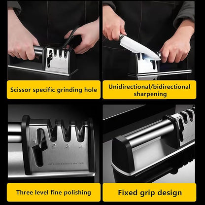 Knife Sharpeners, 4 in 1 Professional Chef's Kitchen Knife Accessories - Image 3