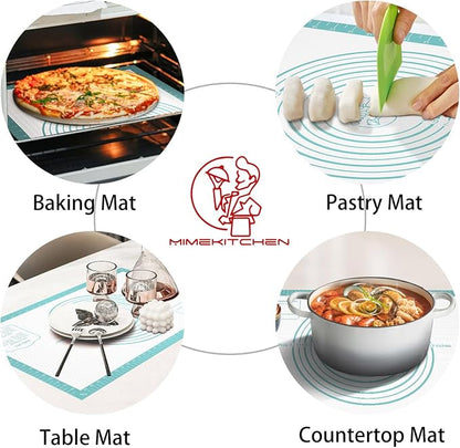 Non Stick Silicone Pastry Mat for Dough Rolling, Silicone Baking Mat - Image 3