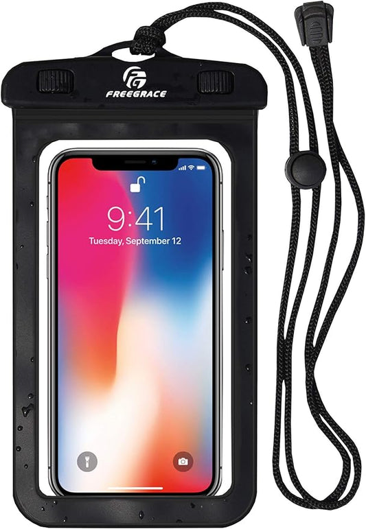 Freegrace Waterproof Pouches with Waist Strap / Pouch Case Bundle Set- Keep Your Phone & Valuables Dry and Safe - Waterproof Dry Bags for Boating Swimming Snorkeling Kayaking Beach Water Parks Pool
