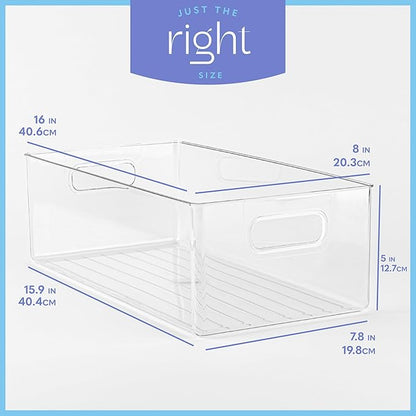 Plastic Food Storage 6 Pack Clear Container Bin - Image 3