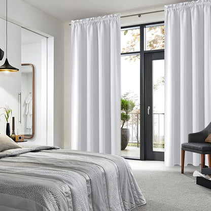 DWCN Blackout Curtains for Bedroom – Rod Pocket Thermal Insulated Noise - Image 2