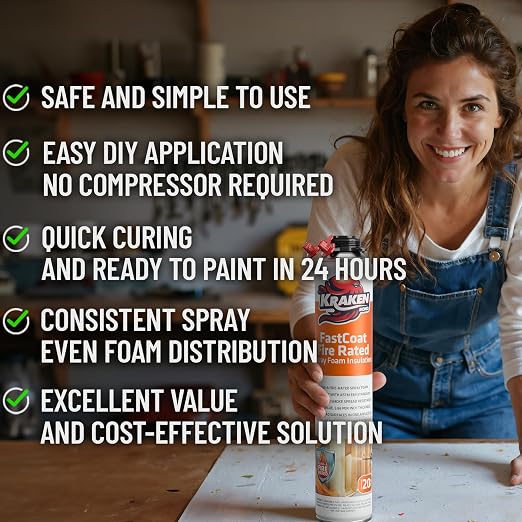 Kraken Bond Fastcoat Fire Rated Spray Foam Insulation Pallet Closed Cell - Image 4