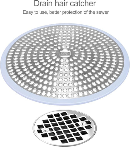 LEKEYE Shower Drain Hair Catcher | Strainer | Shower Stall Drain Cover | - Image 2