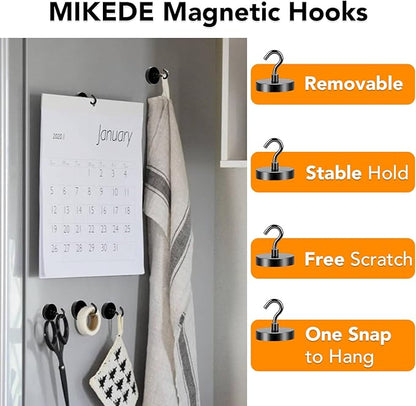 MIKEDE Magnetic Hooks, 150LB Super Strong Magnet Hooks Heavy Duty - Image 3