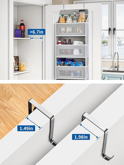 JARLINK 2 Pack Over The Door Organizer, 5 Shelf Door Hanging Organizer - Image 3
