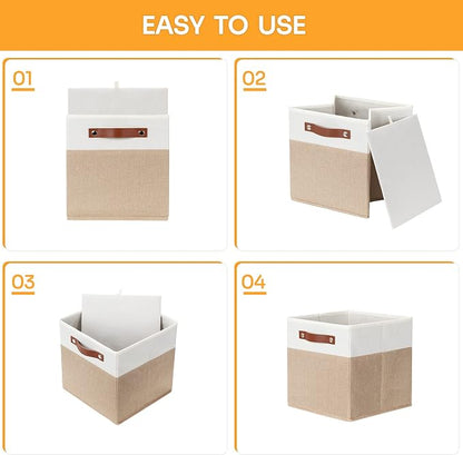 DULLEMELO 11 inch Cube Storage Bins, Fabric Storage Cubes - Image 5
