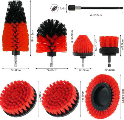 8 Pcs Drill Brush Attachment Set, Power Cleaning Scrub Brush Kit - Image 2
