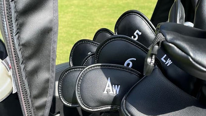 Premium Magnetic Leather Iron and Wedge Golf Club Head Covers | Set of 10 | - Image 7