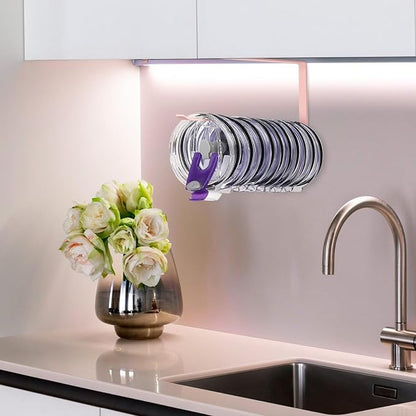 Tumbler Lid Organizer, Horizontal Tumbler Lid Storage Hook Up to 10 Lids - Image 9