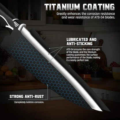 Huusk Knife Block Set with Sharpener - Image 4
